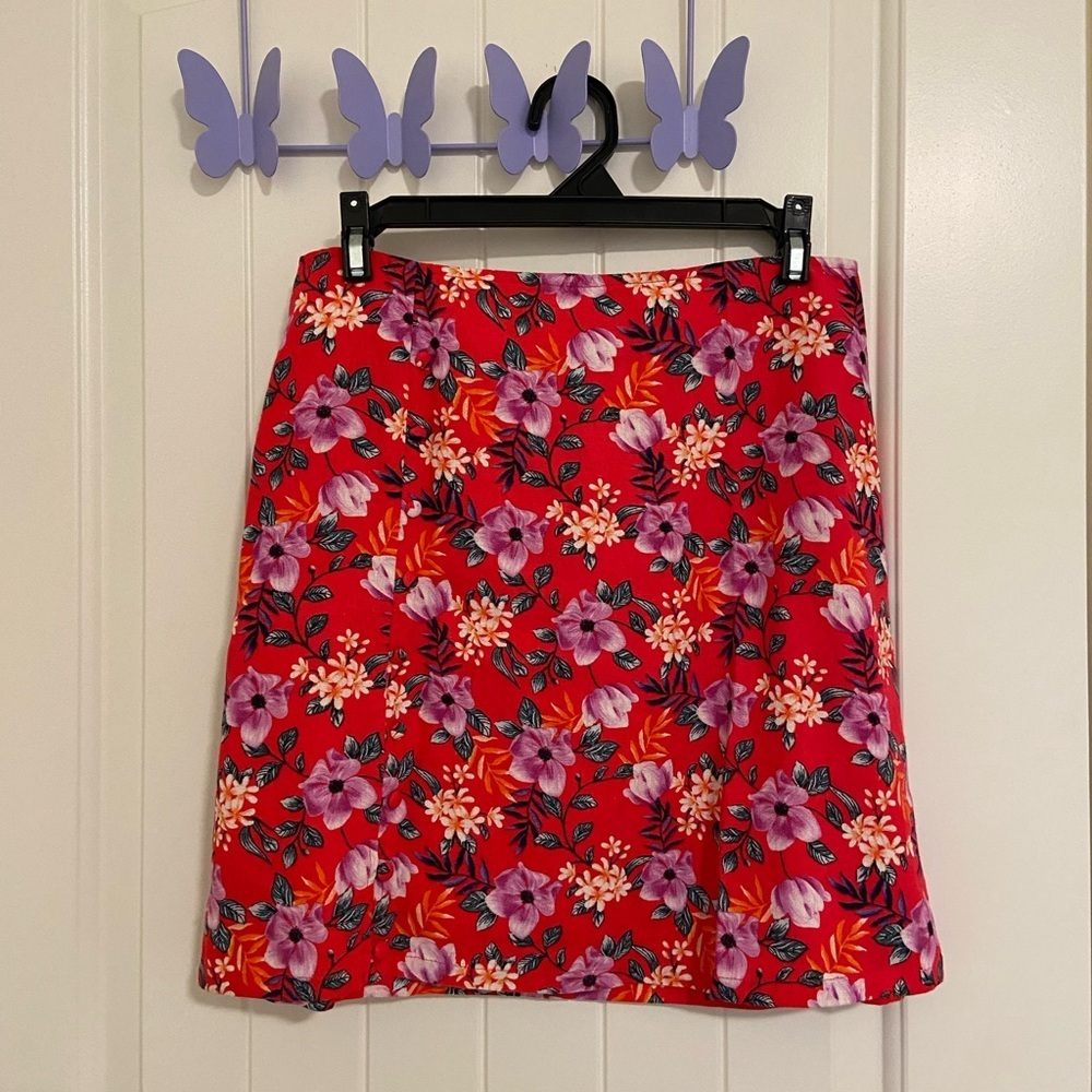 NWOT | Mi Ami women’s linen blend‎ floral print miniskirt — medium